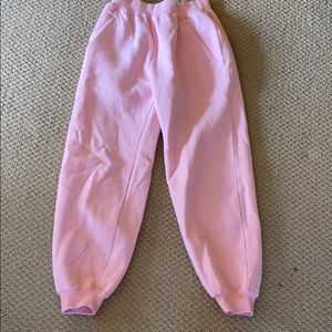 high waisted lovers and friends pink joggers